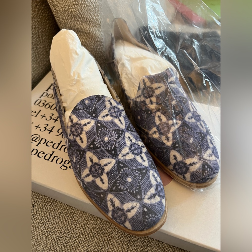 Pedro Garcia Yoshi Blue size 36 Loafer in Collab with Raquel Allegra NEW WITHTAG